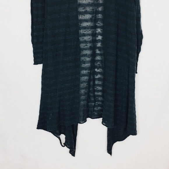 Free People Blue Knit Semi Sheer Long Cardigan S - Picture 7 of 8